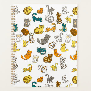 Chats ludiques à pois et à rayures fantaisistes