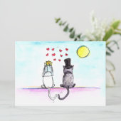 Chats Mariage mariée et Faire-part de mariage de c (Debout devant)