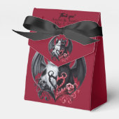 Chats Mariages gothiques noirs et roses Ballotins (Verso)