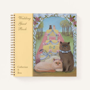 Chats mariages Livre d'Invité de 8,5 po x 8,5 po