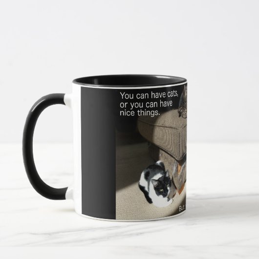 Chats mème café Mug (Gauche)