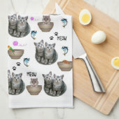 Chats Meow Cuisine Serviette à main (Quart Plié)