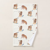 Chats Meow Tigers sur serviettes de bain d'ivoire (Serviette à main)