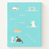 Chats Mets Sur Un Carnet Spiral Bleu Mur De Chat (Dos)