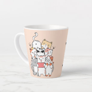 Chats mignons Amis pour toujours latte Mug