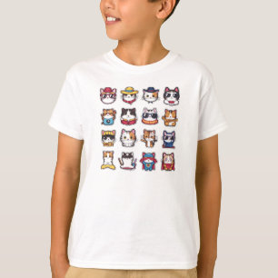 Chats mignons avec lunettes T-shirt
