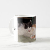 Chats mignons Chats couchés Règle Mug (Devant gauche)