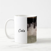 Chats mignons Chats couchés Règle Mug (Gauche)