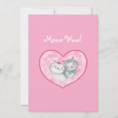 Chats mignons dans une carte de la Saint-Valentin  (Devant)