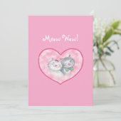 Chats mignons dans une carte de la Saint-Valentin  (Debout devant)