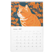Chats mignons en linogravure – Calendrier 2026 (Jan 2027)