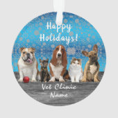 Chats mignons et chiens Vétérinaires Noël (dos)