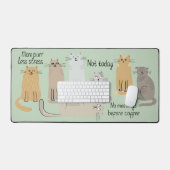Chats mignons et citations Sage Green (Clavier et souris)