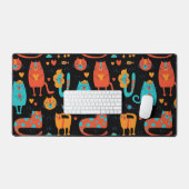 Chats mignons et fleurs motif (Clavier et souris)