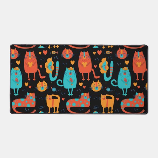 Chats mignons et fleurs motif (Recto)