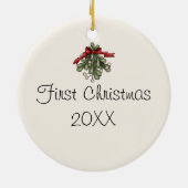 Chats mignons personnalisés Premier ornement de No (Dos)