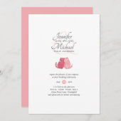 Chats modernes en amour Faire-part de mariage cora (Devant / Derrière)