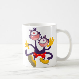 Chats monoculaires en Tandem Marcher la tasse