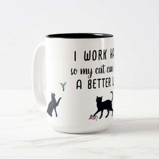 Chats Mug à café à deux tons (Devant gauche)