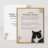 Chats Noël - Carte de Noël (Devant / Derrière)