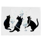 Chats noirs avec Sac cadeau Martinis (Dos)