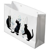 Chats noirs avec Sac cadeau Martinis (Devant Angle)