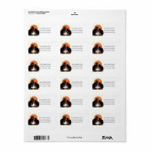 Chats noirs contre Étiquette de adresse de la Lune (Feuille entière)