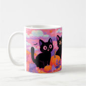 Chats noirs dans une Mug Citrouille Patch (Gauche)