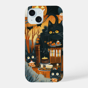 Chats noirs d'Halloween et sorcières drôles pour e