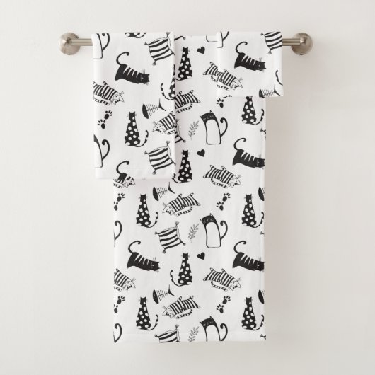 Chats noirs et blancs cool (En situation)