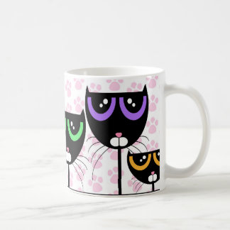 Chats noirs et pattes - TASSE