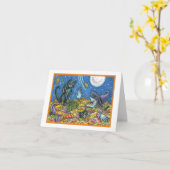 CHATS NOIRS ET TÉMOINS RAQUANT LA CARTE FEUILLE HA (Fleur jaune)