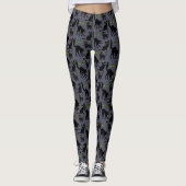 Chats noirs Halloween Leggings gris (Devant)