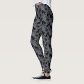 Chats noirs Halloween Leggings gris (Gauche)