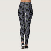 Chats noirs Halloween Leggings gris (Dos)