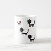Chats noirs mignons art Mug (Centre)