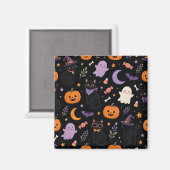 Chats noirs mignons effrayants Magnet (Recto/Verso)