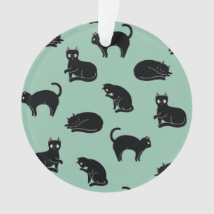 Chats noirs Motif sans couture