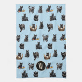 Chats noirs Motif serviette de cuisine