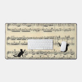 Chats noirs sur feuille de musique (Clavier et souris)