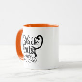 Chats noirs uniquement Mug de café Halloween (Devant gauche)
