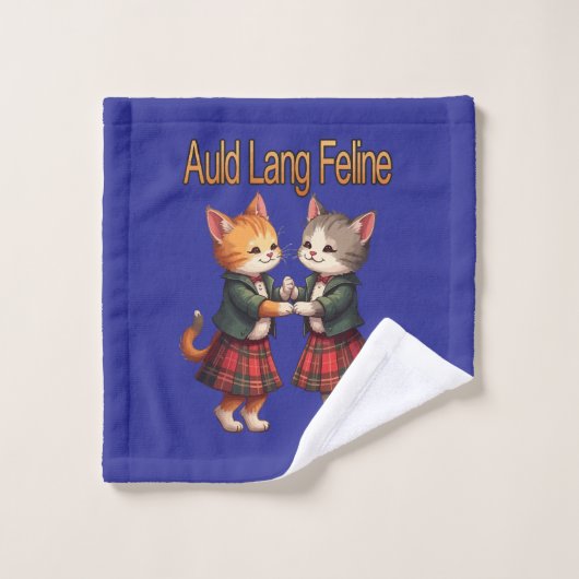 Chats orange félins dansant à la ceilidh d'Auld La (Gant de toilette)