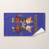 Chats orange félins dansant à la ceilidh d'Auld La (Serviette à main)