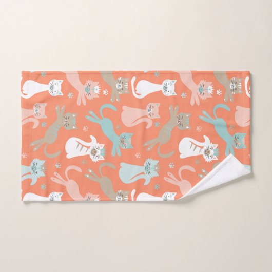 Chats oranges atomiques (Serviette à main)