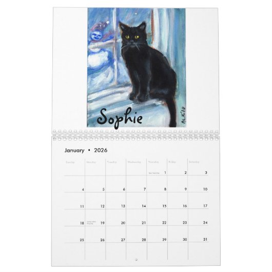 Chats par le calendrier d'Angie 2011 (Jan 2026)
