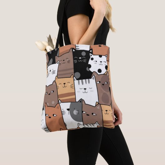 Chats partout sur le Sac fourre-tout (De près)