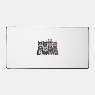 Chats patriotiques vintage design de chemise USA_1