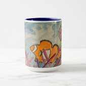 Chats Plongée sous-marine Aquarelle Mug (Centre)