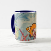 Chats Plongée sous-marine Aquarelle Mug (Devant gauche)