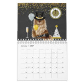 Chats portant le calendrier de casquettes (Jan 2027)